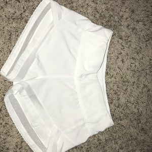 White mesh Lulu Shorts